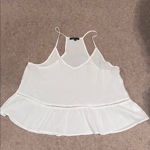 Loose fit white crop top